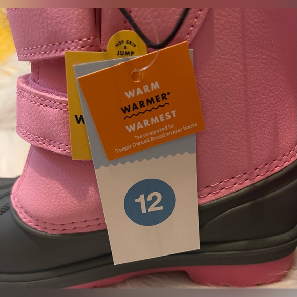 Cat & Jack Girls Waterproof Pink Winter Boots AEX57 Denver Size 12 NEW - Picture 5 of 6